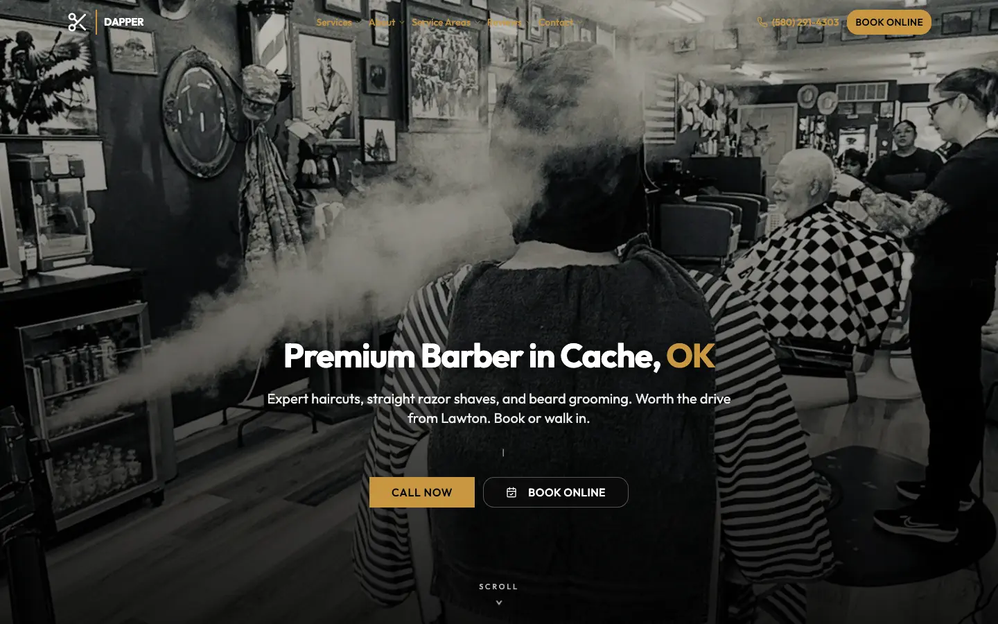 Dapper website, desktop view
