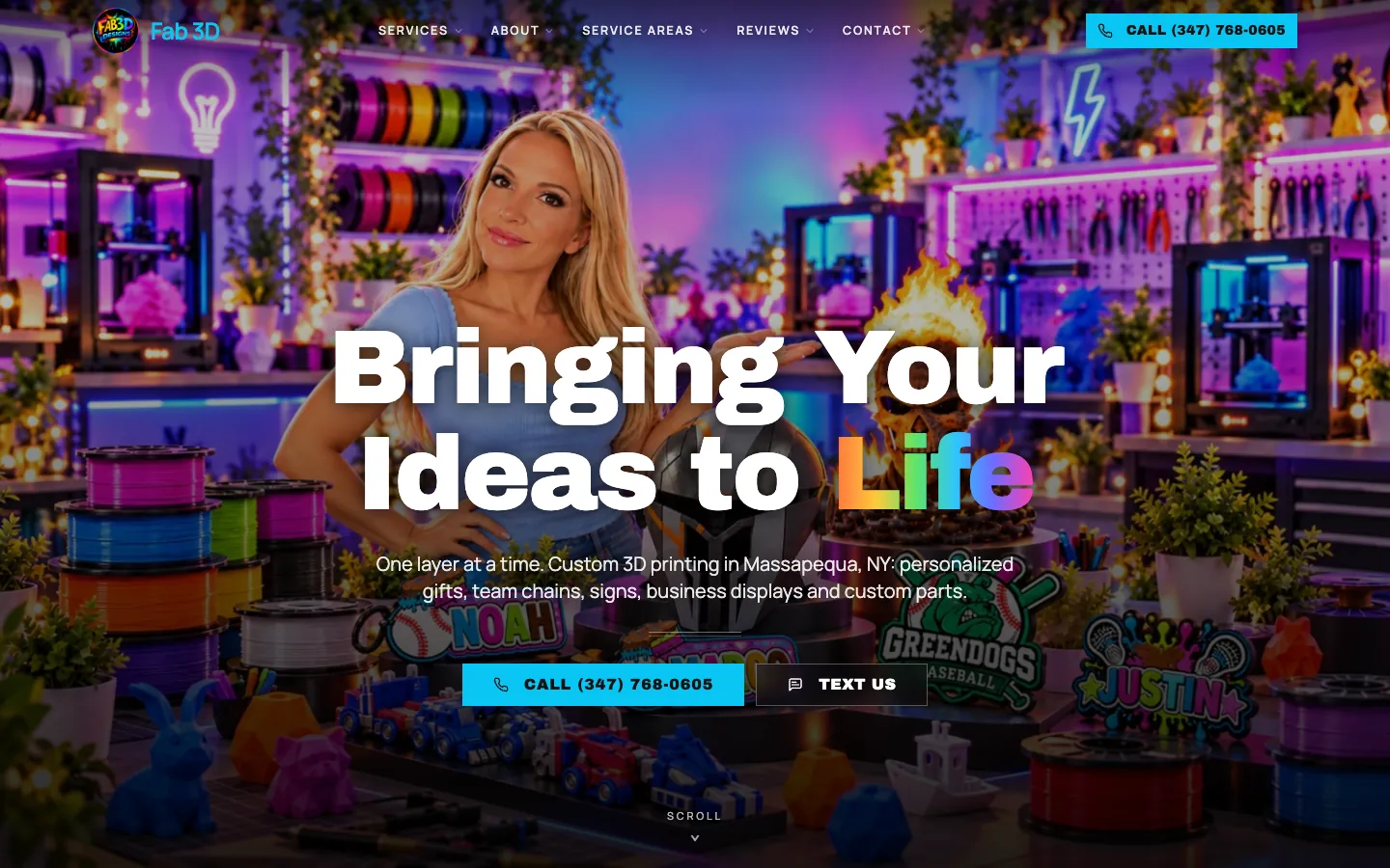 Fab 3D website, desktop view